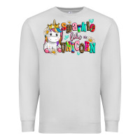 Dove Grey sparkle like a unicorn Premium Sweatshirt - AdoDesignShop