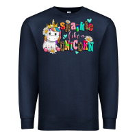 Navy sparkle like a unicorn Premium Sweatshirt - AdoDesignShop