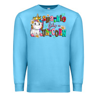 Ocean Blue sparkle like a unicorn Premium Sweatshirt - AdoDesignShop