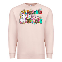 Pale Pink sparkle like a unicorn Premium Sweatshirt - AdoDesignShop
