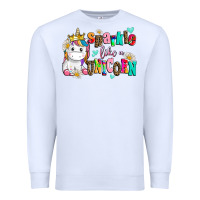 White sparkle like a unicorn Premium Sweatshirt - AdoDesignShop