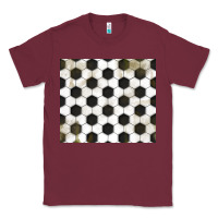 Burgundy distressed soccer pattern Classic Tee - TumblerDesignByShophia