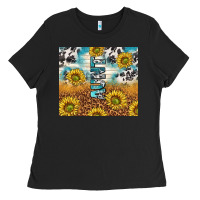 Black aunt sunflower leopard glitter Ladies Tee - TumblerDesignByShophia