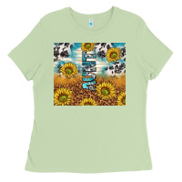 Matcha aunt sunflower leopard glitter Ladies Tee - TumblerDesignByShophia