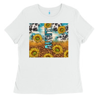 White aunt sunflower leopard glitter Ladies Tee - TumblerDesignByShophia