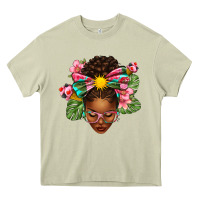 Mossy Afro Woman Summer Heavy Core Tee - texasbilliewilder