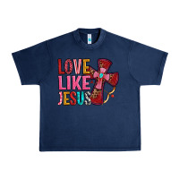 Navy love like jesus Urban Heavy Tee - OliviaCreatesArt