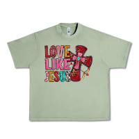 Oil Green love like jesus Urban Heavy Tee - OliviaCreatesArt