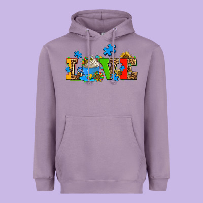 Autism Coffee Cup With Sunflower Heavyweight Hoodie Designed By Adodesignshop