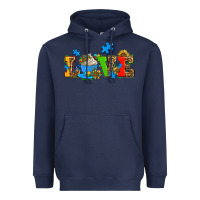 Navy autism coffee cup with sunflower Heavyweight Hoodie - AdoDesignShop