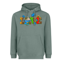 Sage autism coffee cup with sunflower Heavyweight Hoodie - AdoDesignShop