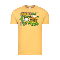 Vintage Mustard Safety first drink with a Nurse St. Patrick's Day Vintage Tee - CowGirlArtShop