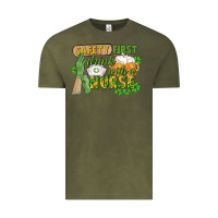 Vintage Olive Safety first drink with a Nurse St. Patrick's Day Vintage Tee - CowGirlArtShop