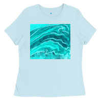Baby Blue turquoise agate Ladies Tee - TumblerDesignByShophia