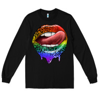 Black rainbow lips pride Long Sleeve Tee - FaDigitalArtStudio