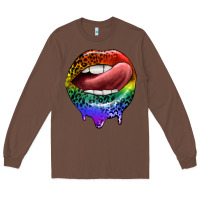 Chestnut rainbow lips pride Long Sleeve Tee - FaDigitalArtStudio