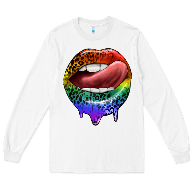 Rainbow Lips Pride Long Sleeve Tee by FaDigitalArtStudio | Teevron