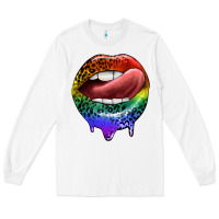 White rainbow lips pride Long Sleeve Tee - FaDigitalArtStudio