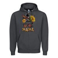 Smoke mess bun mama sunflowers Zipper Hoodie - BarkalooDesign