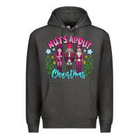 Charcoal Heather Nuts About Christmas Premium Hoodie - CowhideDigitalArt