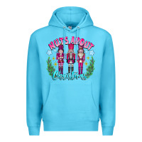 Ocean Blue Nuts About Christmas Premium Hoodie - CowhideDigitalArt