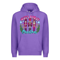 Purple Nuts About Christmas Premium Hoodie - CowhideDigitalArt