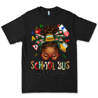 Black school bus driver afro messy bun Premium Tee - texasbilliewilder