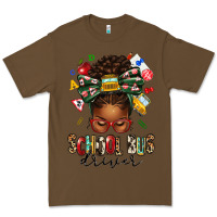 Cacao school bus driver afro messy bun Premium Tee - texasbilliewilder