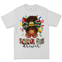 Dove Grey school bus driver afro messy bun Premium Tee - texasbilliewilder