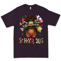Plum school bus driver afro messy bun Premium Tee - texasbilliewilder