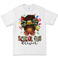White school bus driver afro messy bun Premium Tee - texasbilliewilder