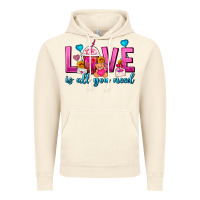 Vintage Artic Love Is All You Need Valentines Day Frappe Coffee Vintage Hoodie - FaDigitalArtStudio