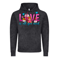 Vintage Black Love Is All You Need Valentines Day Frappe Coffee Vintage Hoodie - FaDigitalArtStudio