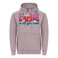 Vintage Zinc Love Is All You Need Valentines Day Frappe Coffee Vintage Hoodie - FaDigitalArtStudio
