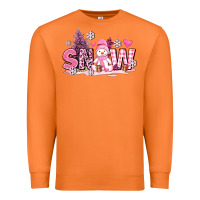 Carrot pink snowman and snow Premium Sweatshirt - AdoDesignShop