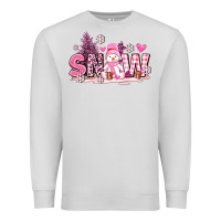 Dove Grey pink snowman and snow Premium Sweatshirt - AdoDesignShop