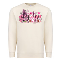 Sandshell pink snowman and snow Premium Sweatshirt - AdoDesignShop