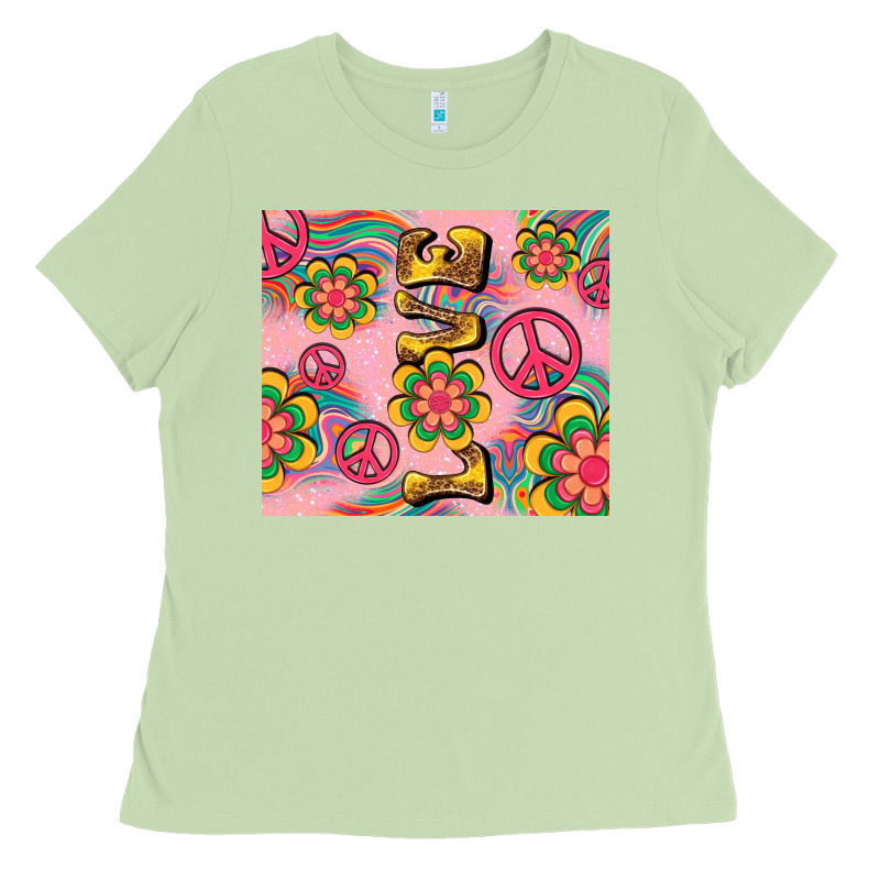 Peace Love Hippie Daisy Ladies Tee by TumblerDesignByShophia | Teevron