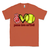 Copper Peace love Softball Classic Tee - HowdyJamesFarm