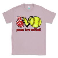 Lilac Peace love Softball Classic Tee - HowdyJamesFarm