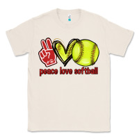 Natural Peace love Softball Classic Tee - HowdyJamesFarm