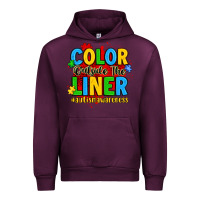 Mauve Wine color outside the liner autism awareness Urban Hoodie - JahusDesignShop
