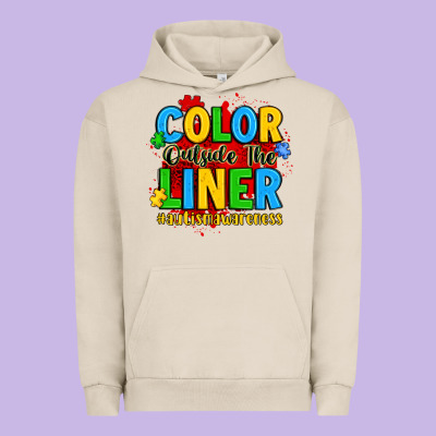 Color Outside The Liner Autism Awareness Urban Hoodie Designed By Jahusdesignshop