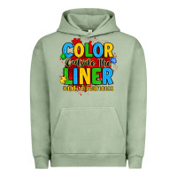 Pigment Oil Green color outside the liner autism awareness Urban Hoodie - JahusDesignShop