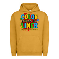 Pigment Peanut Butter color outside the liner autism awareness Urban Hoodie - JahusDesignShop