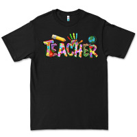 Black Autism Teacher Premium Tee - NancyCooperArtShop