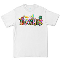 White Autism Teacher Premium Tee - NancyCooperArtShop