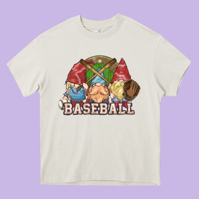 Baseball Gnomes Heavy Core Tee Designed By Nancycooperartshop
