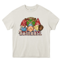 Cream Baseball gnomes Heavy Core Tee - NancyCooperArtShop