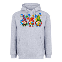 Heather Grey autism gnomes Heavyweight Hoodie - AdoDesignShop